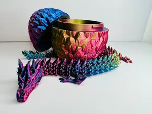 Dragon Egg Container with Articulated Spike Dragon