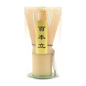 Matcha Whisk - Bamboo Whisk for Matcha Powder, Handcrafted Organic Traditional Japanese Chasen, 100-Prong Matcha Stirrer Wisk Mixer Brush for Authentic Tea Preparation
