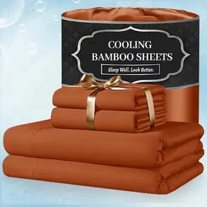 Queen Size Sheets with for extra Deep Pockets - a Set of 3/4pcs Made from Breathable And Cooling Bamboo, Offering Hotel Luxury Feel, Soft And Wrinkle-Free, Perfect for Extra Deep Mattresses, Suitable for Room Decoration