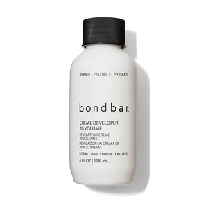 Bondbar 20 Volume Creme Developer, Repairing hair dye for all hair types, CrueltyFree*, ParabenFree, & Vegan, 4 Oz