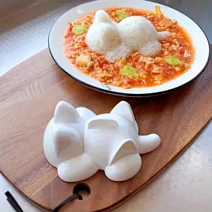 Adorable Cat-Shaped Sushi & Mashed Potato Mold - Food-Safe Plastic, Perfect for Kitchen and Dining