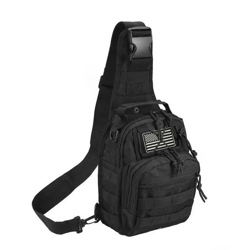Unisex shoulder bag, small tactical chest bag, adjustable shoulder strap, multi-functional, EDC (Everyday Carry), Molle shoulder bag, stylish retro, suitable for outdoor sports, hiking, travel, cycling, camping, and as a Christmas gift.