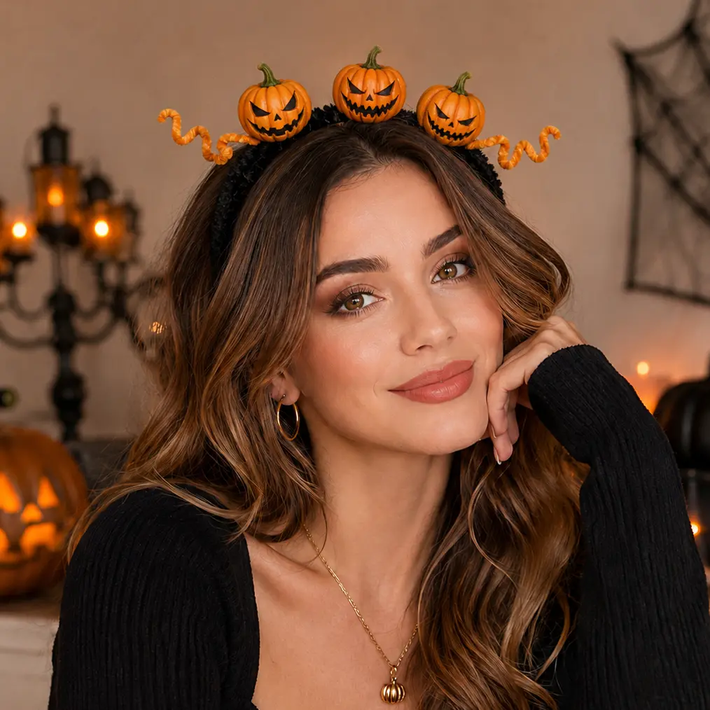DIY Halloween Headband Witch Hat Pumpkin Spider Web Hair Accessory, Creative Customizable Halloween Costume Headpiece for Personalized Designs, Spooky Adult Party Headband for Women, Teachers, Office, Cosplay & Halloween Parties