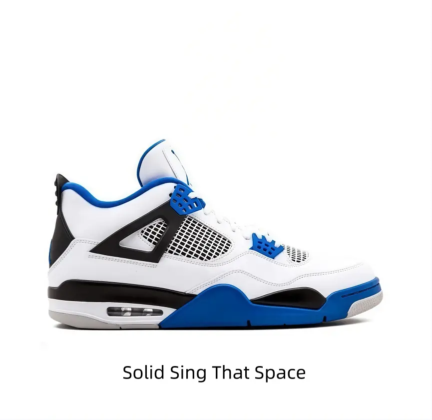 This white, blue and black mesh shoe balances bright and neutral tones, seamlessly matching shorts, cargo pants and oversized tees. It blends sporty and casual styles for school, commutes and weekend trips.