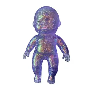 Glitter-Filled Baby-Shaped Squeeze Toys, 3PCS Colorful Stress Relief Set