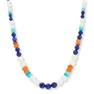 Mine Finds by Jay King Sterling Silver Multicolor Multigemstone Bead Necklace