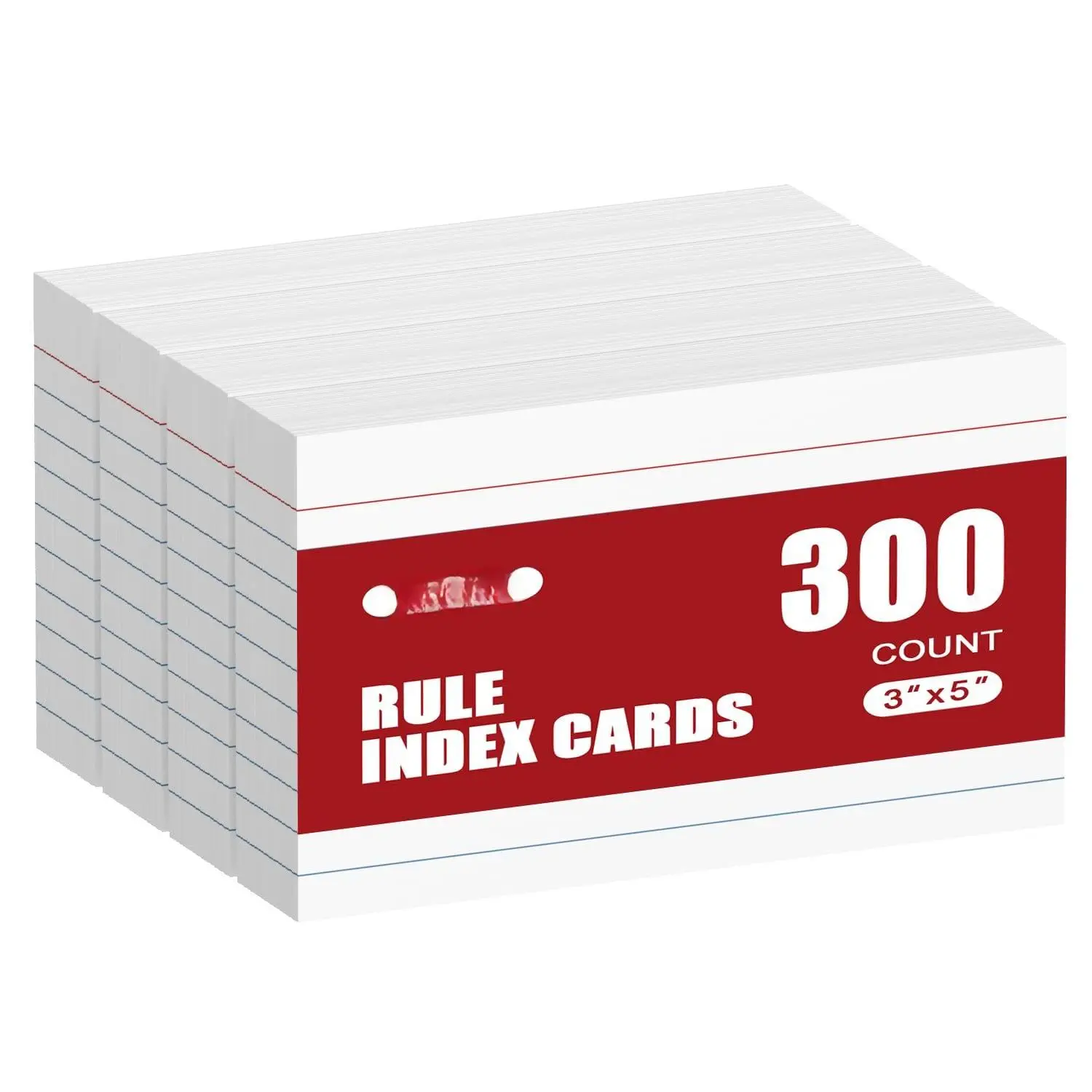 Index Cards 3x5 Inch - 300 Pack  Ruled Flash For Studying Lined Note Flashcards Notecards 3 X 5 Small White Office School Home