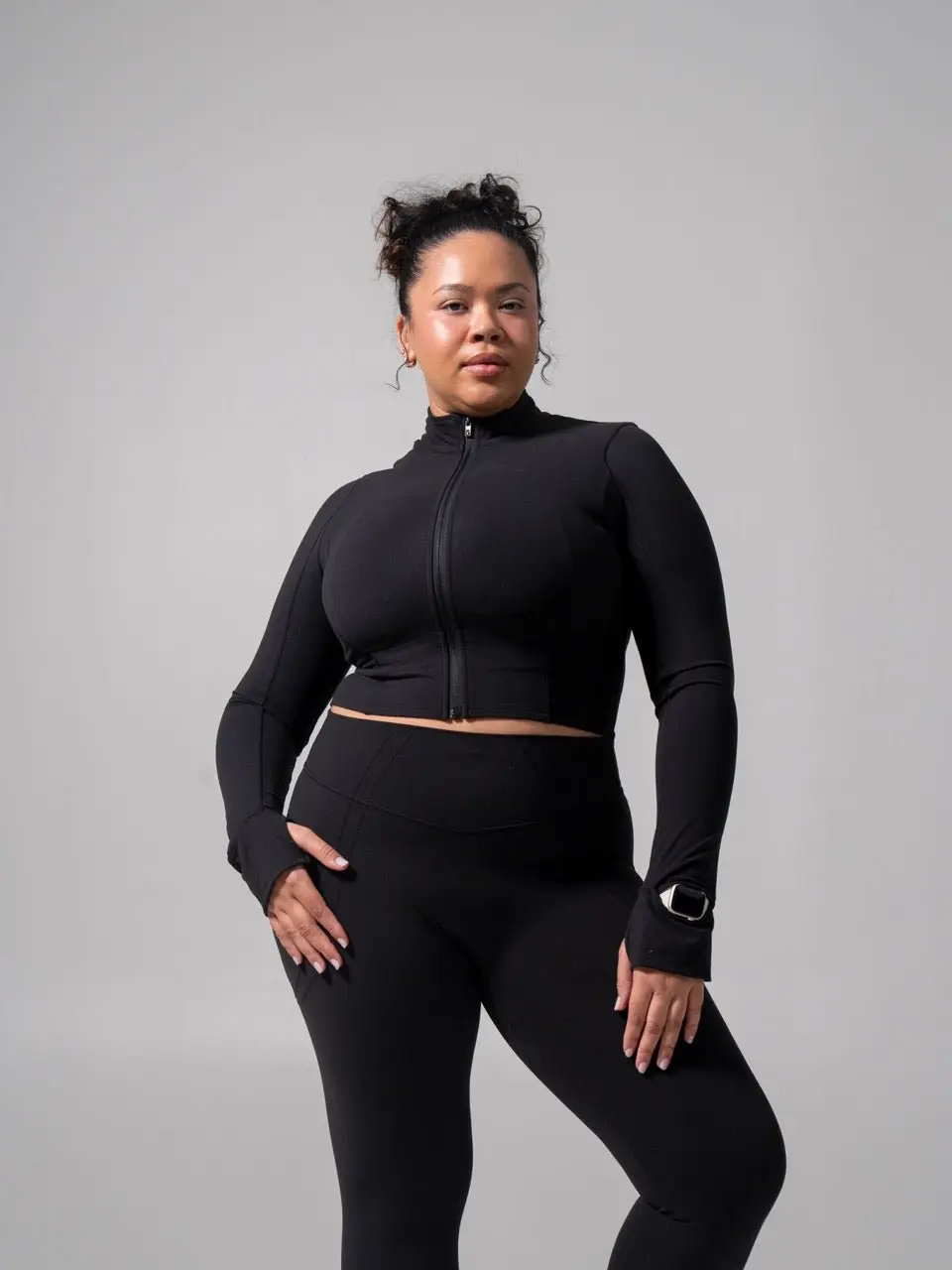 Rosa Waist Length Jacket - Onyx Black