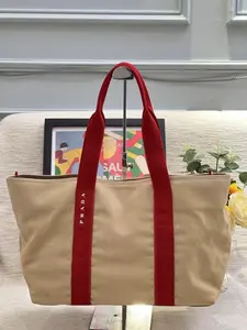 Pre-owned PRADA Leather Tote Bags Preloved Beach Bag 34x25cm 01922