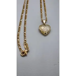 Brand New Brazilian 18k Gold Filled Heart Locket Necklace