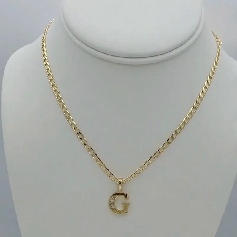 Rodriguezjewelry # 1869 Necklace  (G) Letter