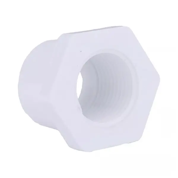 Charlotte Pipe Schedule 40 PVC Reducing Bushing – 3/4 in. Spigot X 1/2 in. FPT (1 pk)