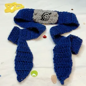 Hidden Leaf Crocheted Adjustable Headband