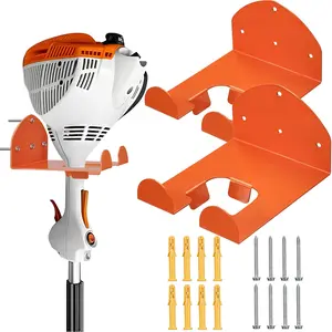 [] Weed Eater Hanger for Wall Organizer Tool Rack for Weed Wacker, Grass Trimmer, String Trimmer, Leaf Blower,,Gift for Men-2 Pack