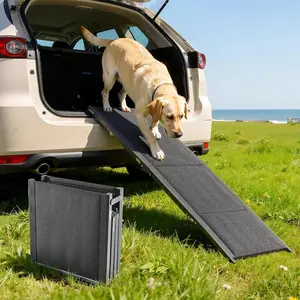 VEVOR Dog Ramp for Cars, 63 Lx 17 W, Folding Pet Ramps for Medium Large Dogs up to 250lbs, Pet Stair Ramp with Non-Slip Oxford Fabric Surface, Portable Outdoor Dog Car Ramps for SUV TruckVEVOR Super Brand Day