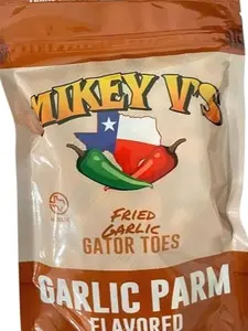 Mikey V's Garlic Parmesean "Gator Toes", Deep Fried Garlic Snacks, 3.9oz.