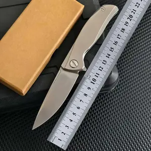 Cross Border Quantum 4th Gen Titanium Alloy Folding Knife Outdoor Multifunctional Camping Knife Portable EDC Pocket Knife Fruit Knife for Camping Hiking Fishing Survival Gear