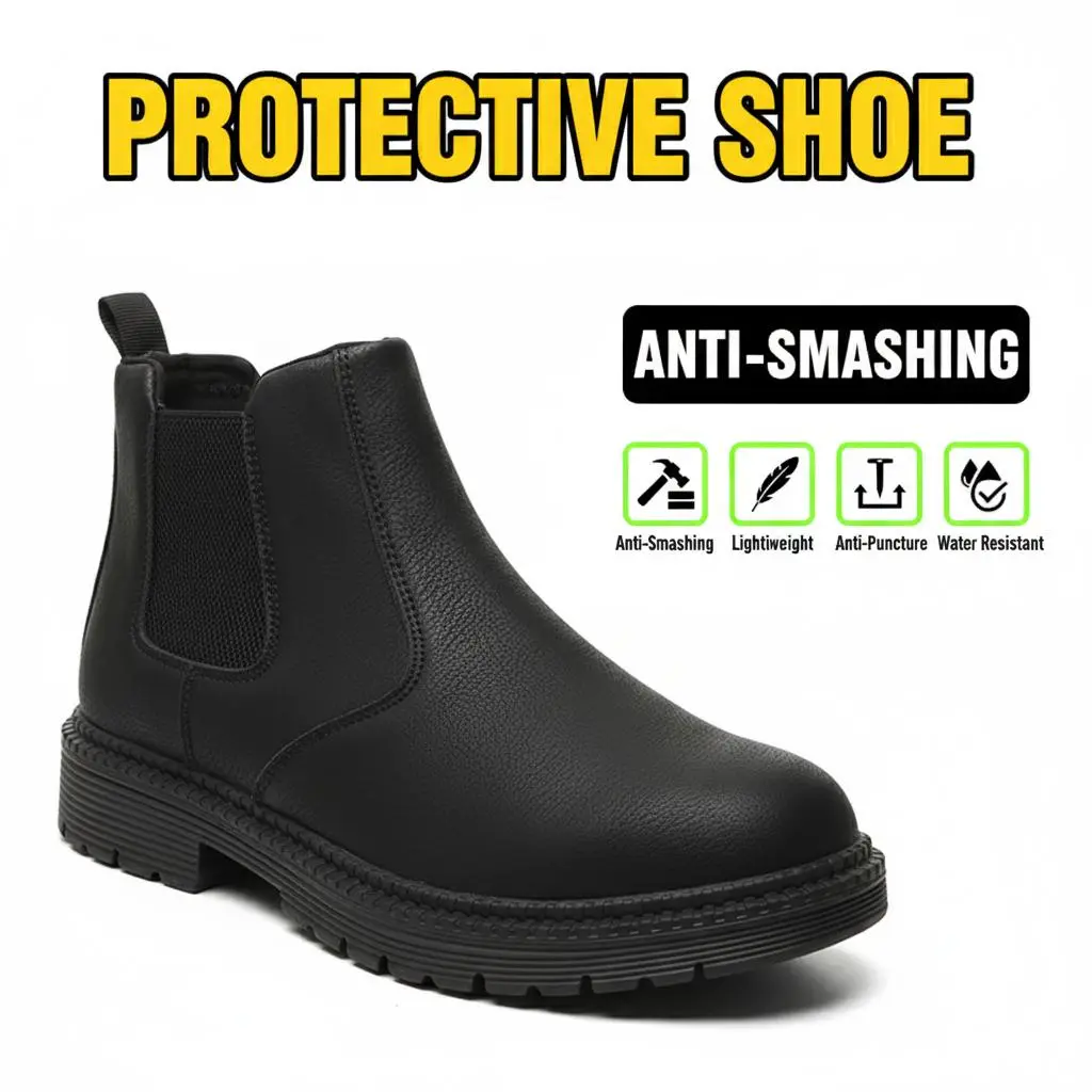 Unisex Anti Slip Work Shoes, Waterproof Chef Safety Sneakers, Splash Resistant, Smash Proof and Comfortable for Kitchen, Restaurant and Food Service Work