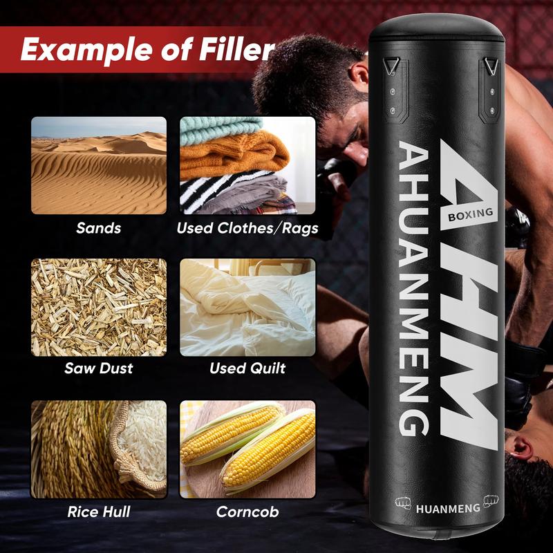 Doulami Punching Bag for Adults 4FT PU Heavy Boxing Bag Set Hanging Boxing Bag Kit W/ 12Oz Gloves DOULAMI