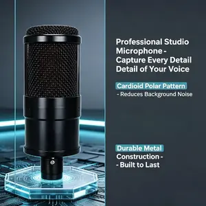 D208 Silk Screen/no Silk Screen Microphone, Ideal for Recording/live Streaming/ktv, Plug and Play, Easy to Use, Perfect for Various Scenes