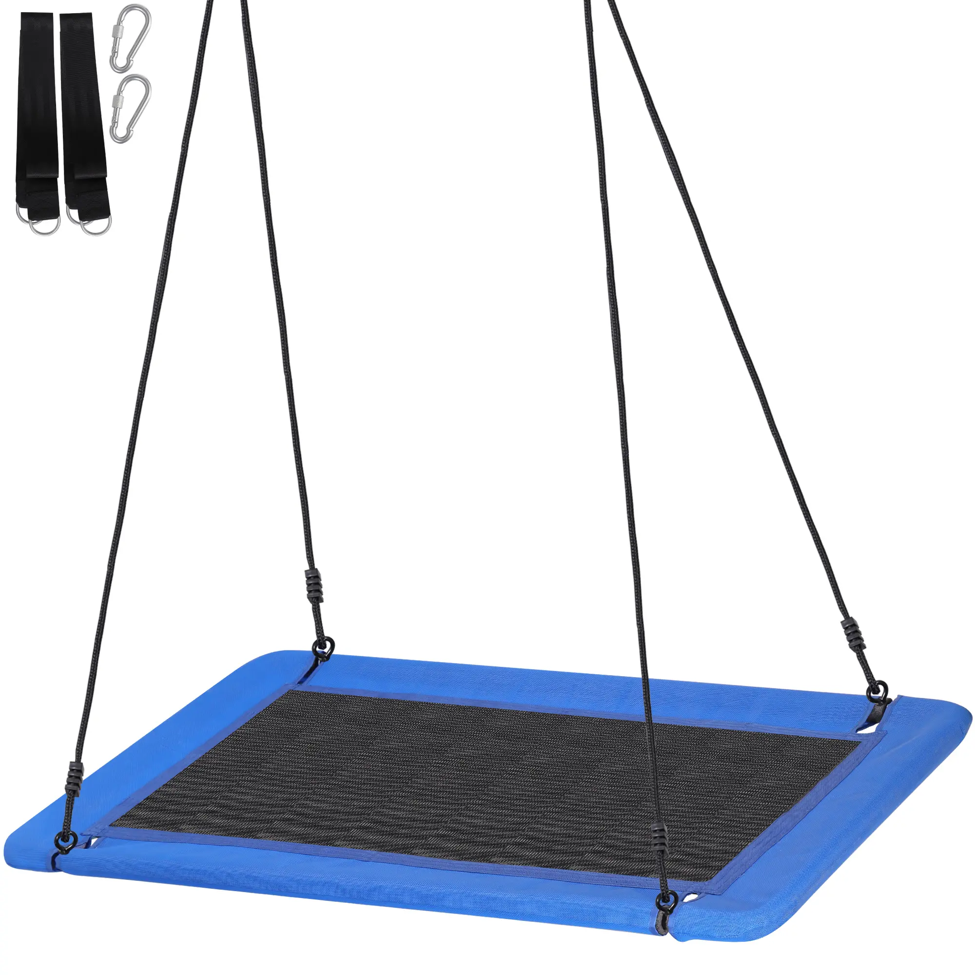 SUPER DEAL Giant 60" Platform Tree Swing for Kids, Adults, 700lbs Adjustable Hanging Straps Rectangle Outdoor Swing, Waterproof Backyard Playground Play Equipment