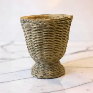 Natural Cement Weave Planter