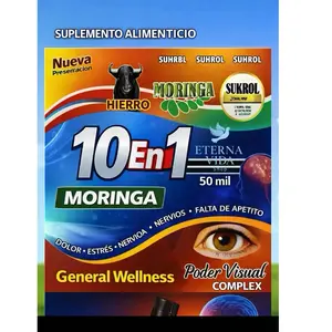 Hiero Vitamin B12 10 With Moringa - B12 Antioxidant Dietary Supplement for Healthcare and Edible Fitness, Includes 10 Microbacterias of 15 mL