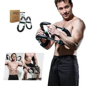 BigWet Adjustable Twister Arm Trainer 60-130LBS Heavy-Duty Spring Resistance  for Adjustable Detachable Spring Strength Training Bar for Triceps, arm trainer strengthen chest Multifunctional Fitness Equipment Hand Grip Strengthener gym shorts women