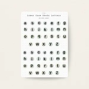 Lower Case Beads Letters Sticker Sheet