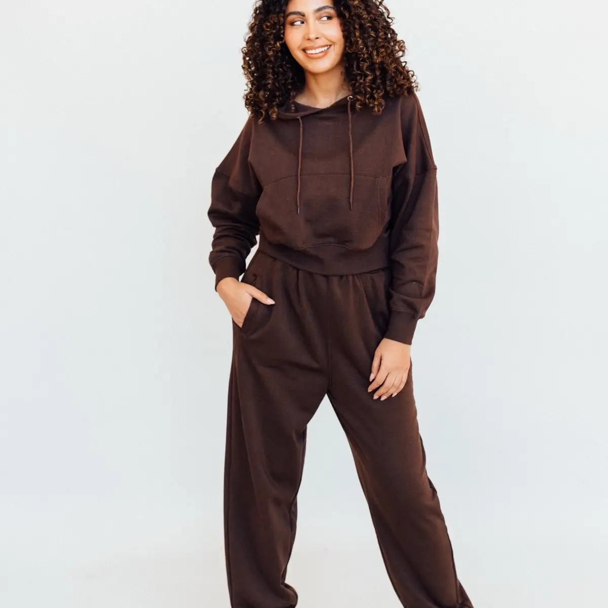 N+G ORIGINAL: Cozy Girl Oversized Sweatpants (Chocolate Brown)