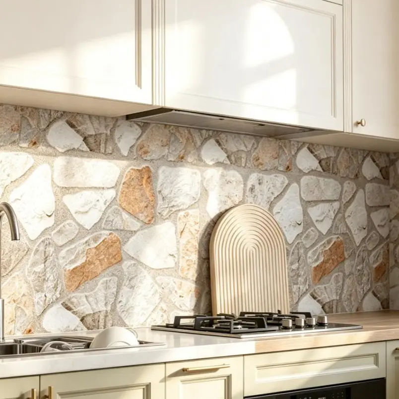 1 Roll Vintage Bohemian Style Kitchen Backsplash Sticker, PVC Self-Adhesive Waterproof Oil-Proof Heat-Resistant, 11.81x47.24/94.49/141.73 Inches, Suitable For Kitchen