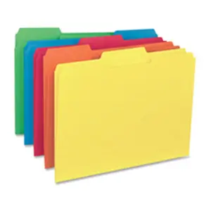 Business Source  Interior File Folders- .33 Cut Assorted- Letter- Ast.