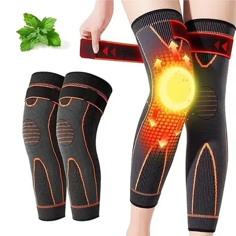 Self-Heating Knee Sleeve - Natural Ingredients, Unisex Comfortable Fit, Classic Black