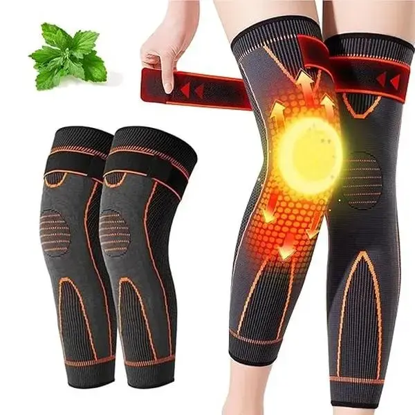 Self-Heating Knee Sleeve - Natural Ingredients, Unisex Comfortable Fit, Classic Black