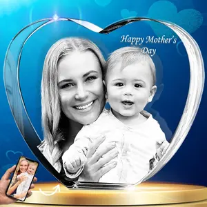 3D Crystal Photo – Personalized Heart Memorial Gift | Custom Laser-Etched Glass Keepsake | Perfect for Mom, Dad, Wife, Pets & More  3D Crystal Photo – Personalized Heart Memorial Gift | Custom Laser-Etched Glass Keepsake |