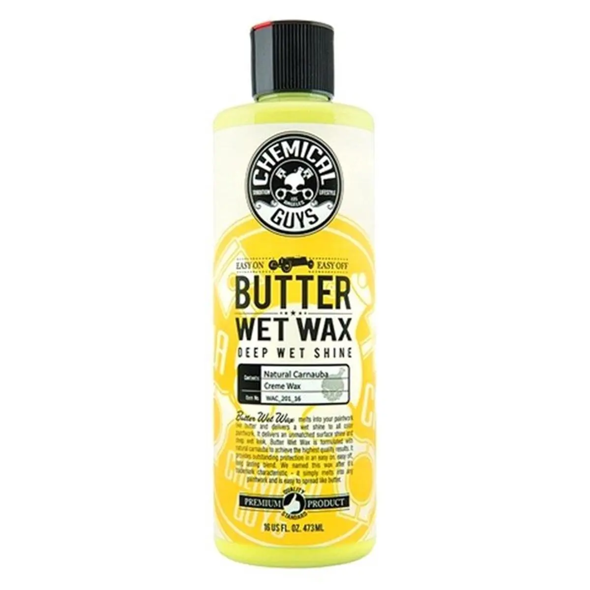 Chemical Guys CHGWAC-201-16 16oz Butter Wet Car Wax - Car Detailing Product with Deep Shine, Wet Gloss, Car Detailing Accessories