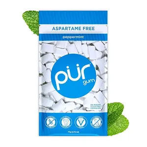 PUR Gum | Aspartame Free Chewing Gum | 100% Xylitol | Natural Peppermint Flavored Gum