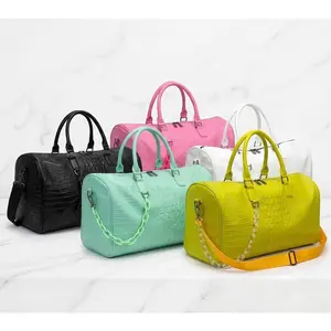 Premium Leather Travel Duffel - Large Capacity Carry-on Luggage for Women, Luxury Weekend Bag for Business & Getaway