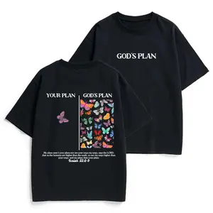 God's Plan Unisex T-Shirt, Christian t shirts, Vintage 90s Graphic Tee, Gift Top Womenswear Cotton Streetwear Summer, Gift For Her, For Mom, For Womenswears