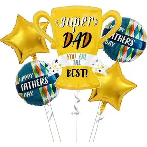 Happy father's day balloons party decorations,cup theme fathers day balloons,fathers day party decorations supplies.
