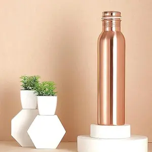Pure Copper Water Bottle for Health Benefits, 1000 Ml (33.81 Fl Oz) (WITHOUT LACQURED)