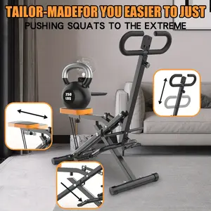 Squat Machine for Home, Assist Trainer for Glutes Workout Foldable with Resistance Bands, for Botty Glutes Butt Thighs, Ab Back/Leg Press Hip Thrust for Home Gym Fitness