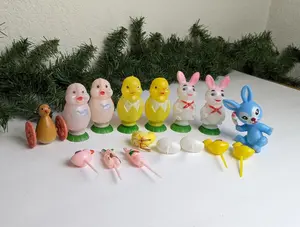 Easter Cake & Cupcake Toppers with Rabbits, Ducks, and Chicks Baking Accessories