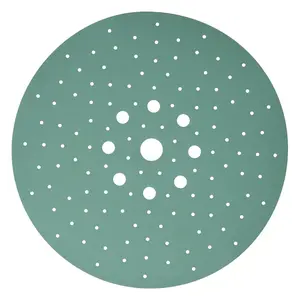 - 225mm 9-Hole 220  Drywall Sanding Discs - Fits Festool Planex LHS 225 Sanders - Heavy-Duty Hook & Loop Film Abrasives - Dust-Free Multi-Hole Drywall Sander Sandpaper - 25 Pack