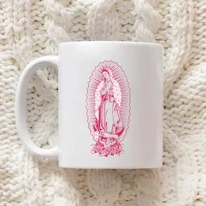 Virgen de Guadalupe Mug, Latin Culture, Maria Mother Double Side Printed Mugs