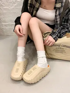 2026 Style Massage Platform Slippers, Couples' Comfortable Soft Outdoor Sports Shoes, Men's Toe-Over Slippers, All Seasons Eva Material