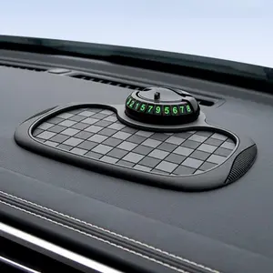 Car Center Console Phone Number Plate, Car Anti-slip Mat with Phone Holder, Multifunctional Car Interior Decoration Pad, Car Accessories