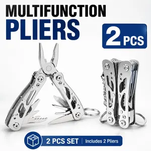2PCS multi functional pliers set multi functional pliers 12 in 1 multitool pliers clearance Multi tool Professional Multitool Pliers Pocket Knife, Bottle Opener, Screwdriver, Apply To Survival, Camping, Hunting And Hiking
