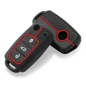 Fashion Silicone Car Key Cover, Car Key Protector, Key Case for VW Volkswagen Polo Tiguan Passat B5 B6 B7 Golf 4 5 6 MK6 Jetta Lavida Skoda Octavia Seat