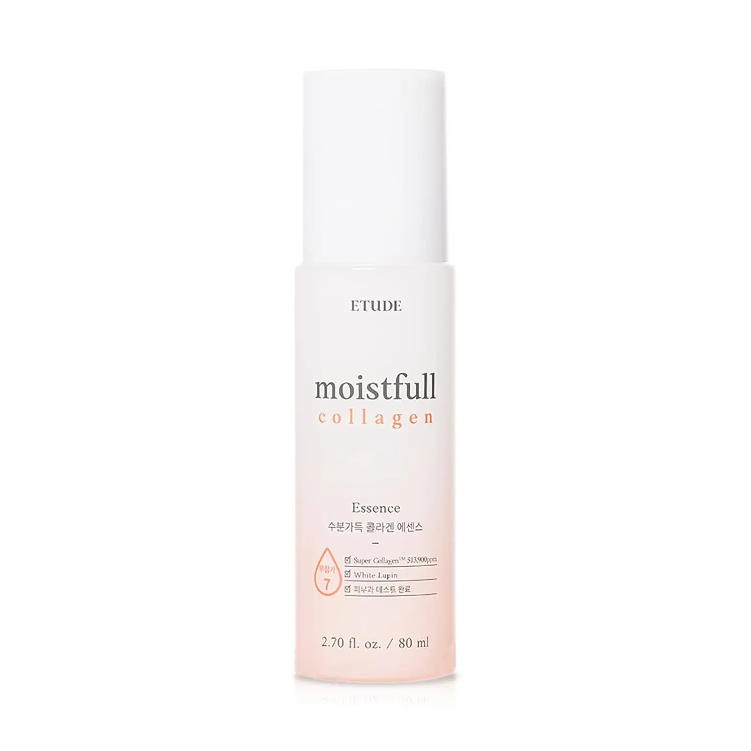 ETUDE Moistfull Collagen Essence Serum 2.7 fl oz Hydrating Moisturizer for Sensitive Skin with Super Collagen Water Korean Skincare